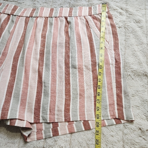 Size 4X Shorts Linen blend Boyfriend cut Pockets Elastic waistband SONOMA NWT - Picture 13 of 16